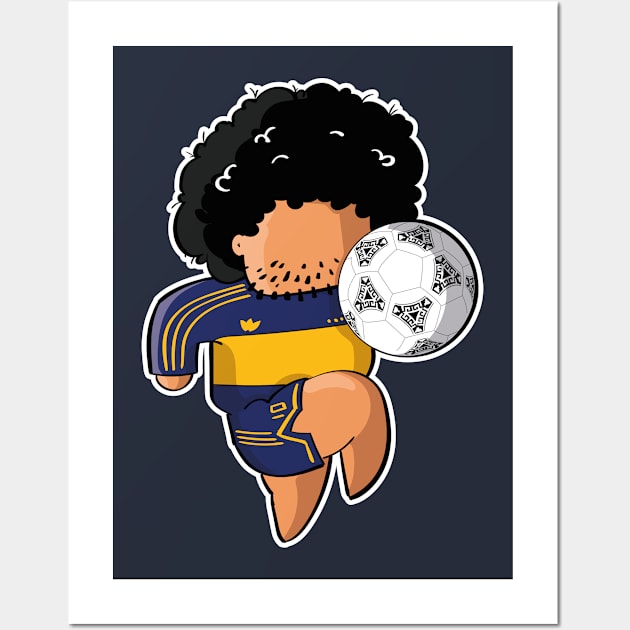 Diego Maradona Boca Juniors 3 Wall Art by llote